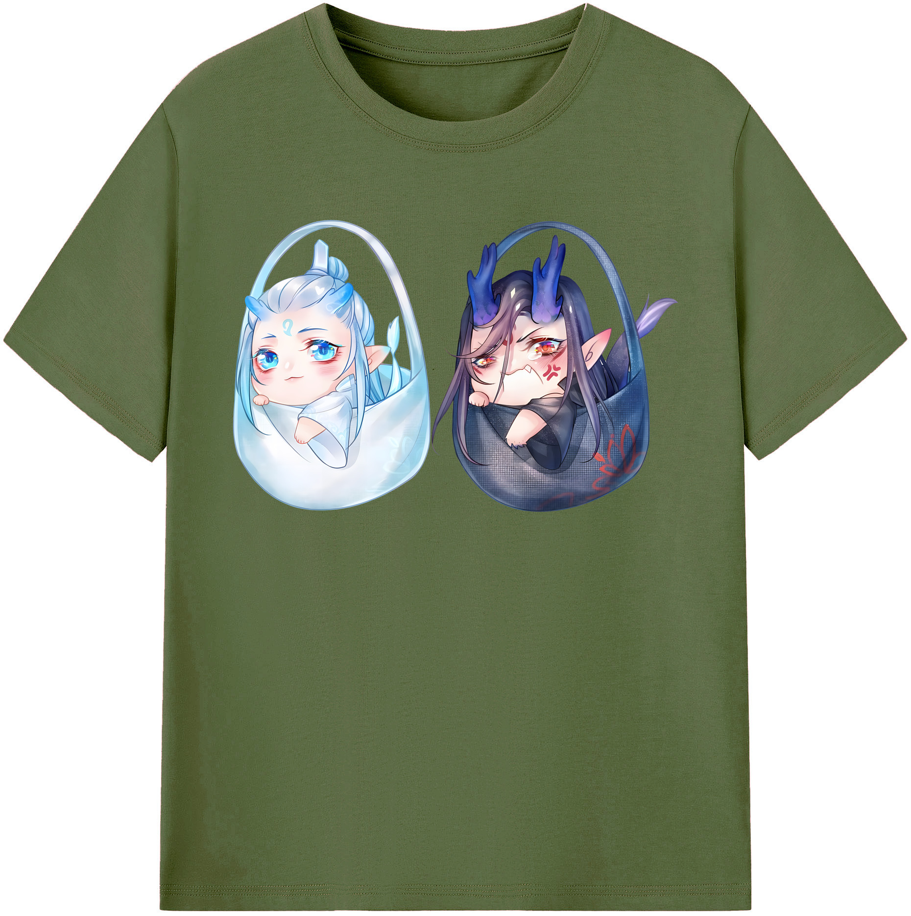 （画像用） Ne Zha 2 ナタ 魔童の大暴れ 綿100％半袖Tシャツ（フロントプリント）